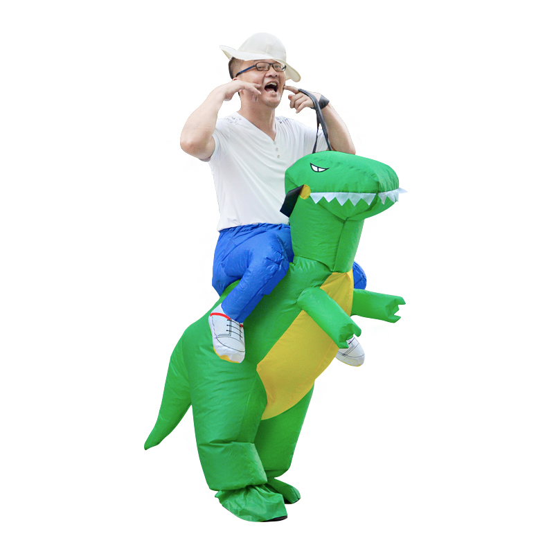 万圣节成人恐龙充气衣服身高160-190cm配鼓风机电池盒