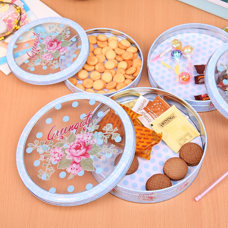 Set of three combination round tin film tin cookie jar candy box thumbnail