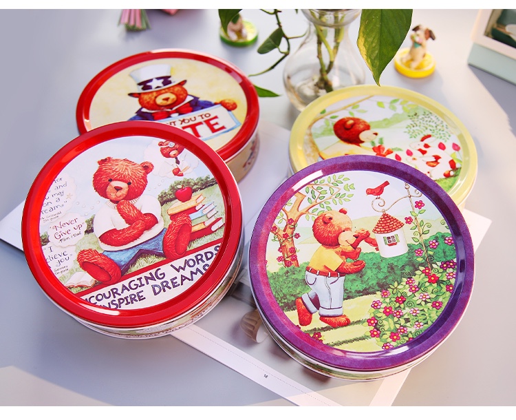 Tin chip cookie box candy box Bear box postcard box junk box thumbnail