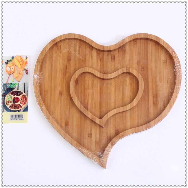 竹制爱心酒店简约托盘餐厅竹制餐盘果盘家用茶盘各种竹制盘子