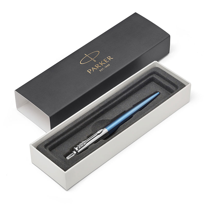 Parker Jot Waterloo Blue Gel Pen, official genuine Parker fountain pen, high-end gift for business and adults details Picture