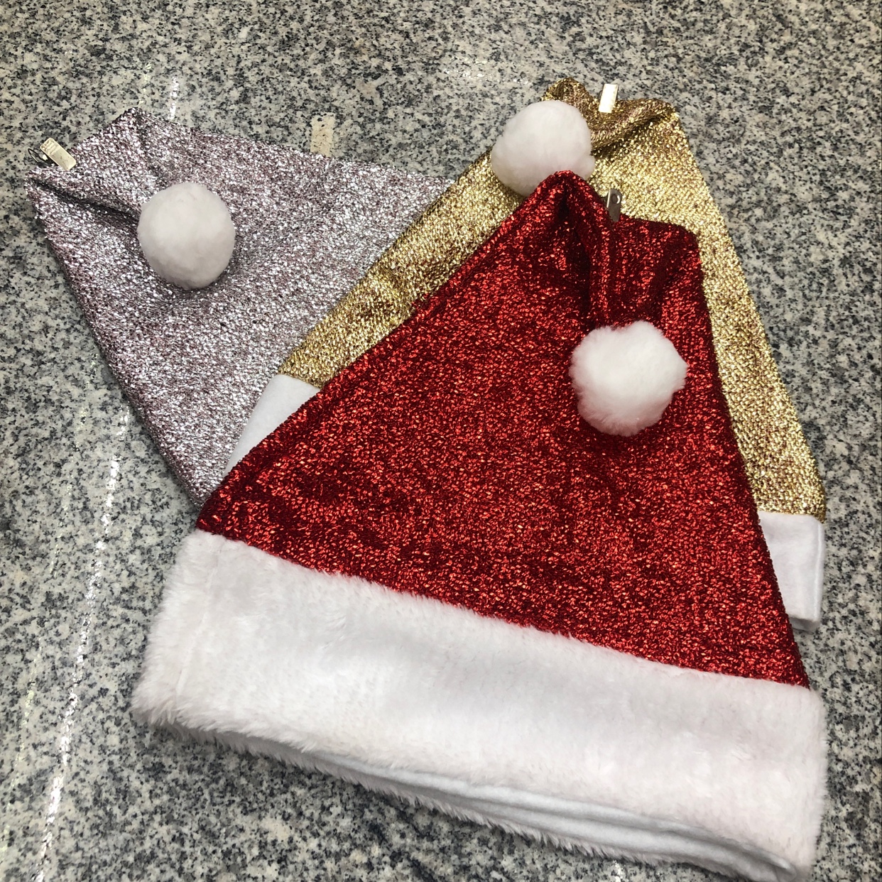 Christmas hat brim combed dog glass silk thumbnail