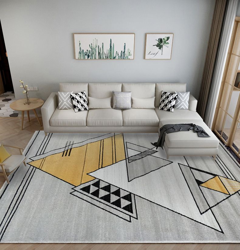 Modern and simple Nordic and Central European style ins home living room carpet, coffee table mat, washable bedroom bedside sofa customization Specification image
