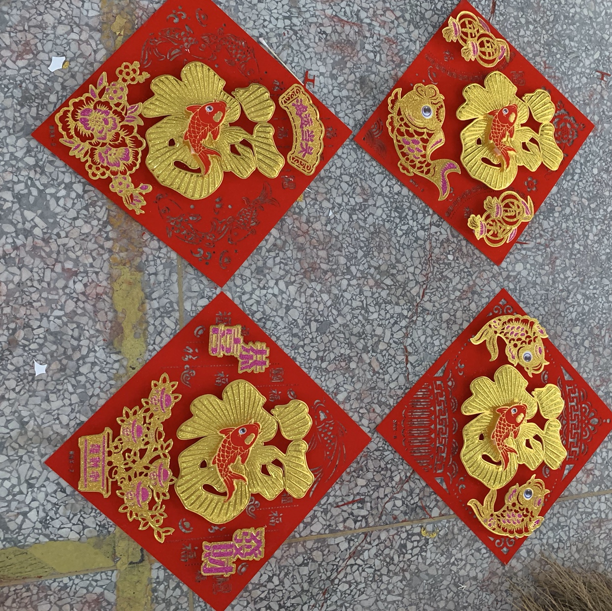 万年祥35激光立体金粉福，一件450个产品图