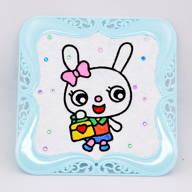 Children's handcrafted snowflake clay painting jade photo frame toys undefined