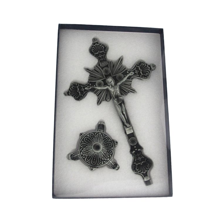 Metal artefacts Jesus alloy cross decoration full figure