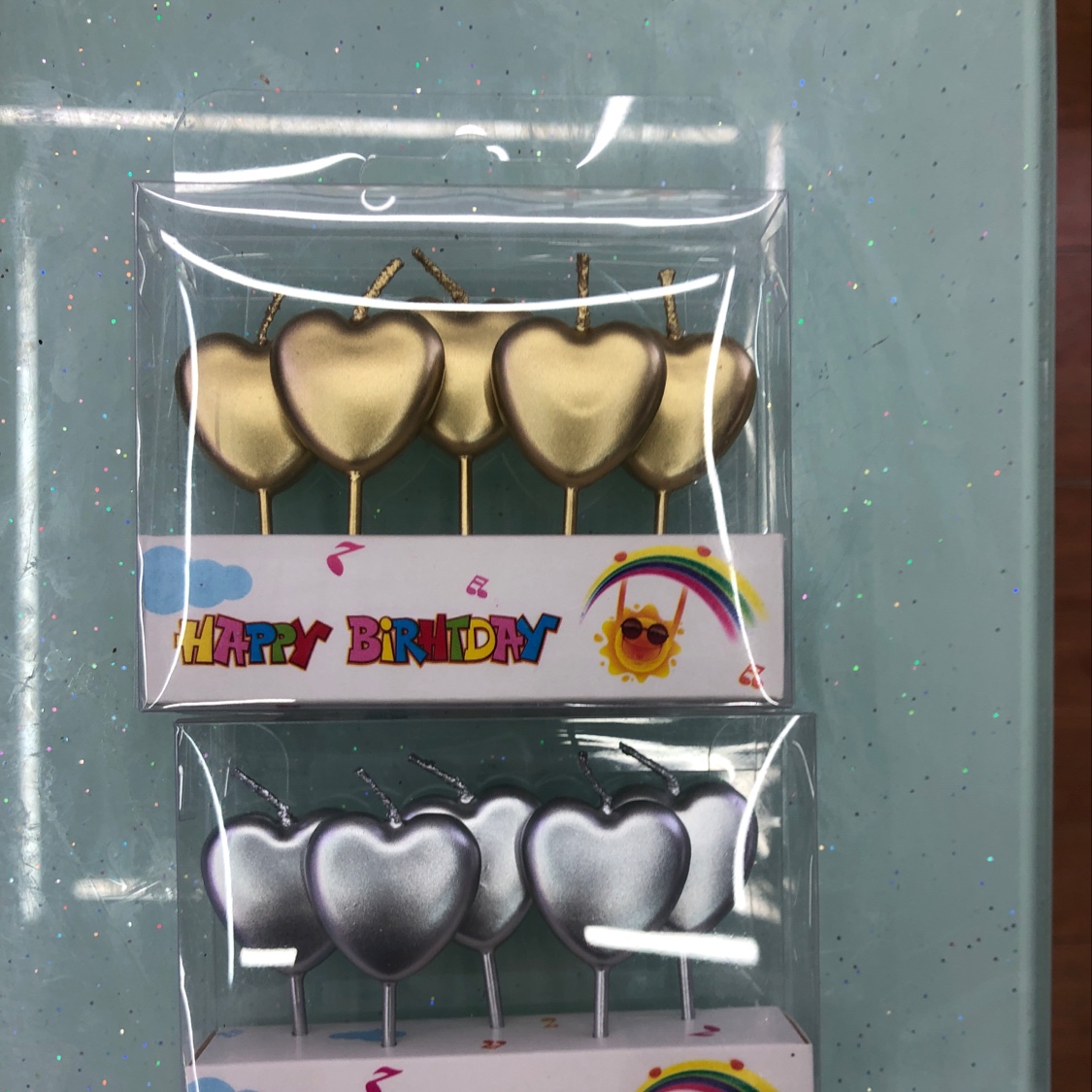 Love gold and silver candle thumbnail