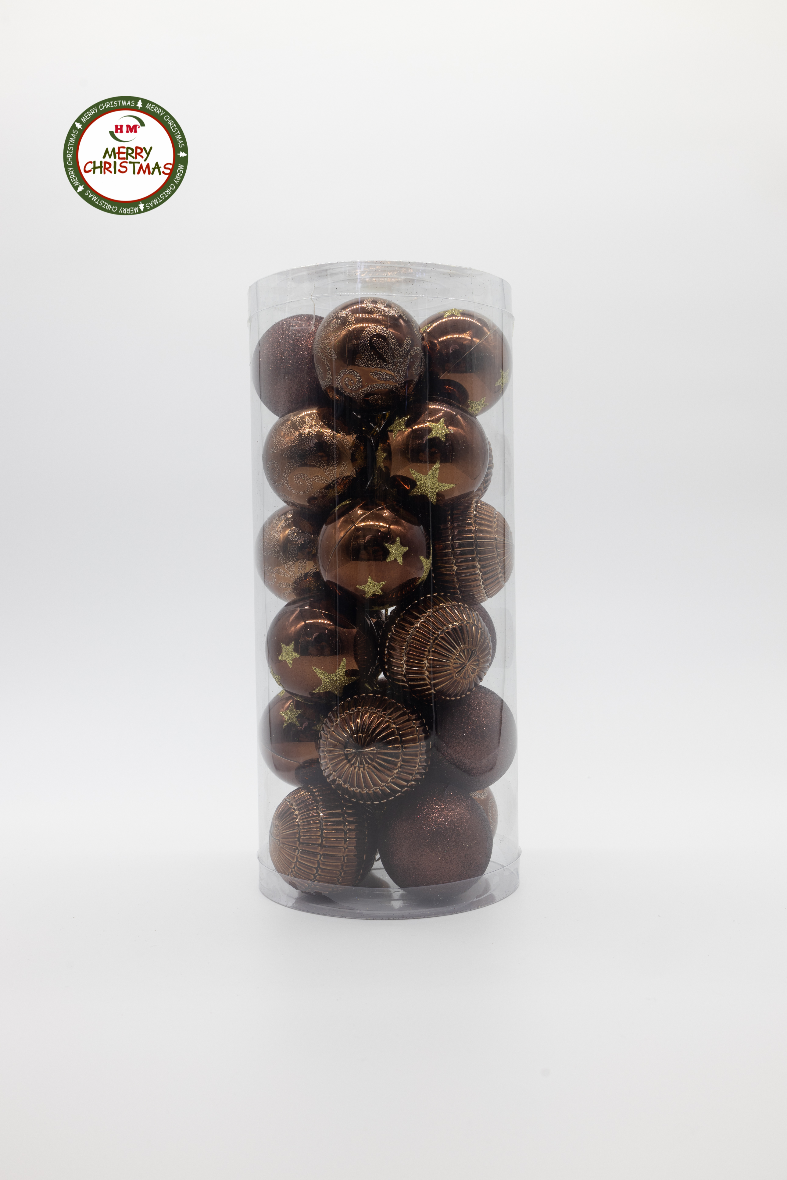 圣诞节装饰品圣诞球彩球金色厂家直销电镀光球哑光球粉球套装礼盒详情图4