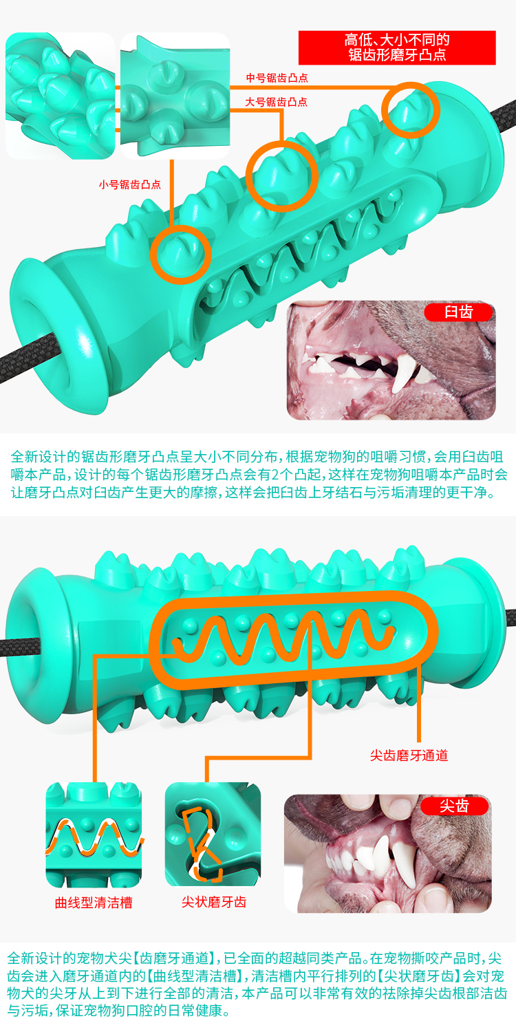 Pet products New Amazon dog toy teething stick bite resistant bone toothbrush dog toy with rope Application Scenario