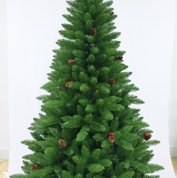 210cmPVC子弹头带松果红果树图