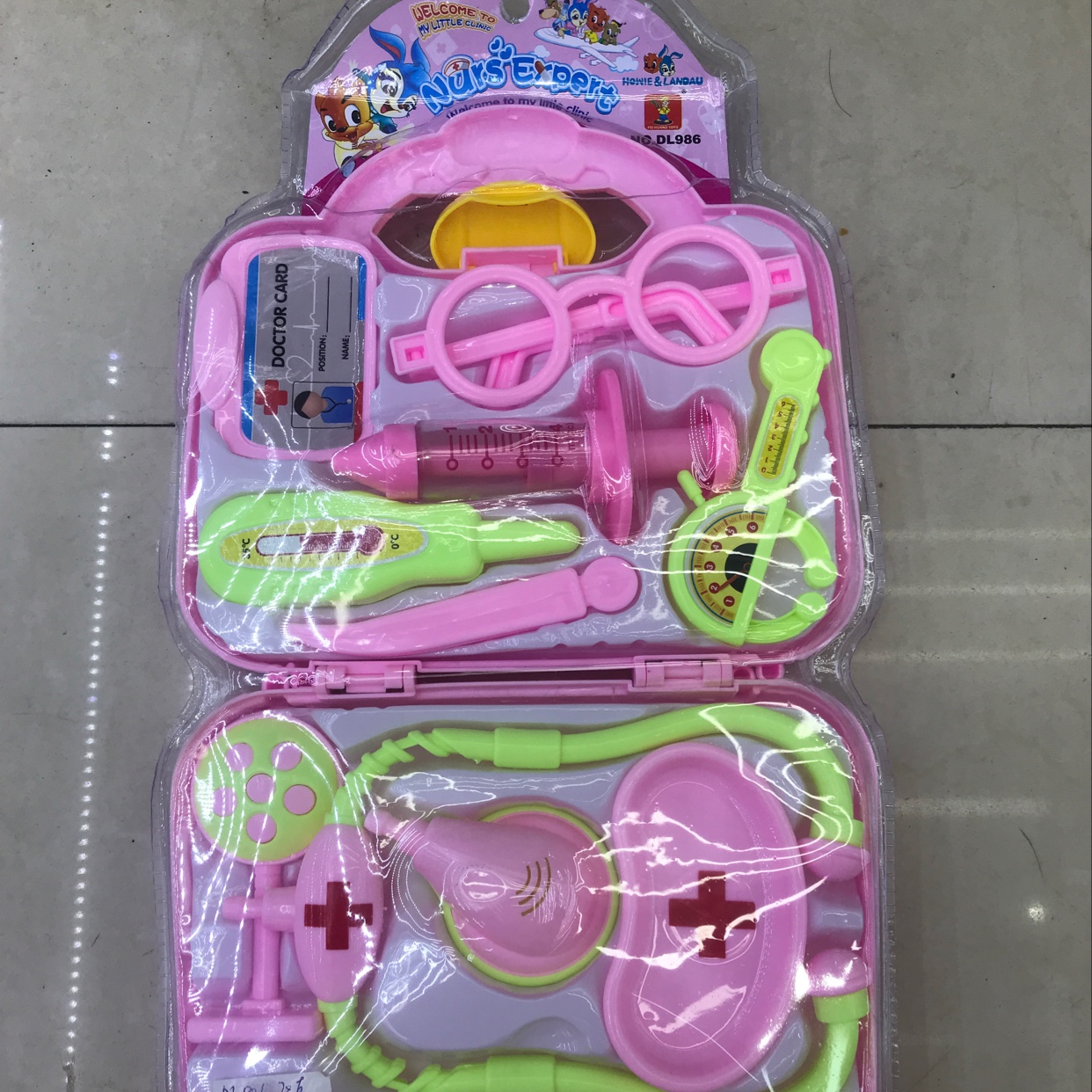 Dl986 Children's Doctor Set Toy Doctor Tool Box Double Suction Plastic Linxin Toy 1 details Picture