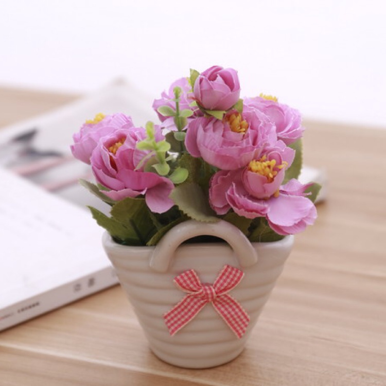陶瓷仿真花白底实物图