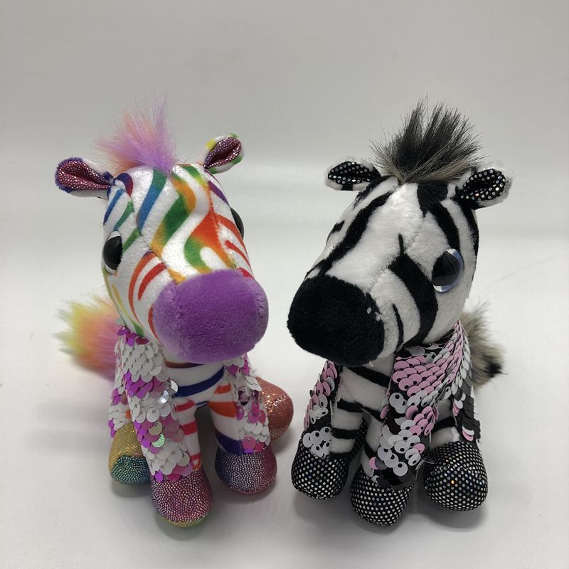 4 "imitation sequins sitting horse plush toy doll keychain claw machine doll doll doll boutique supply