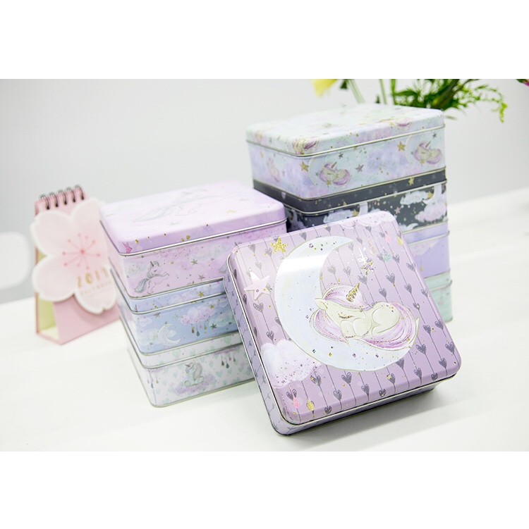 Tin box Cookie box postcard box gift box sundry storage box thumbnail