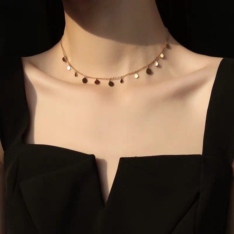 925 full-body sterling silver necklace in 2020 the new style of the Korean east gate senior sense of silver necklace web celebrity female thumbnail