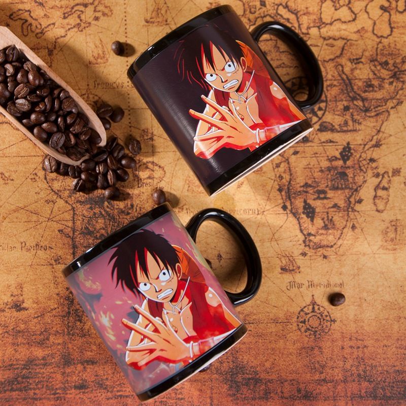 One Piece King creative thermochromic cup animation cartoon ceramic cup spot wholesale custom coffee cup manufacturers direct sales details Picture