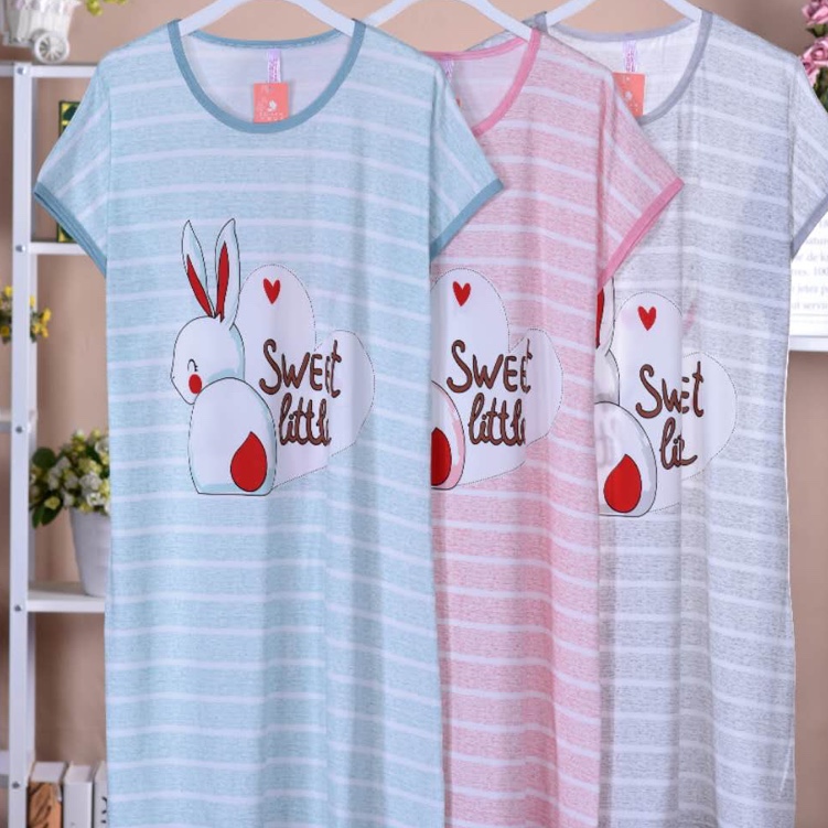 Cartoon short-sleeved nightgown details Picture