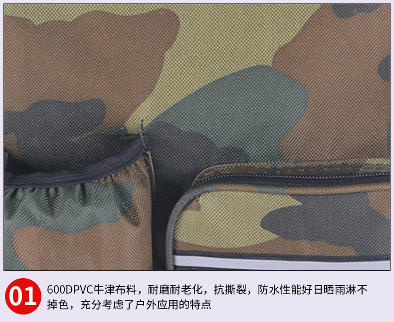 Folding stool, camouflage ice pack stool, insulated bag fishing stool, outdoor refrigerated fishing stool and chair detail image 7