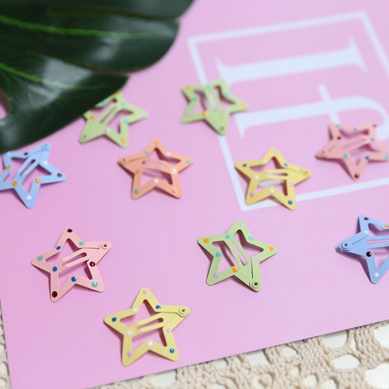 Lovely girl baby headdress star hair clip children hair clip children hair clip baby clip hair quantity little temperament thumbnail