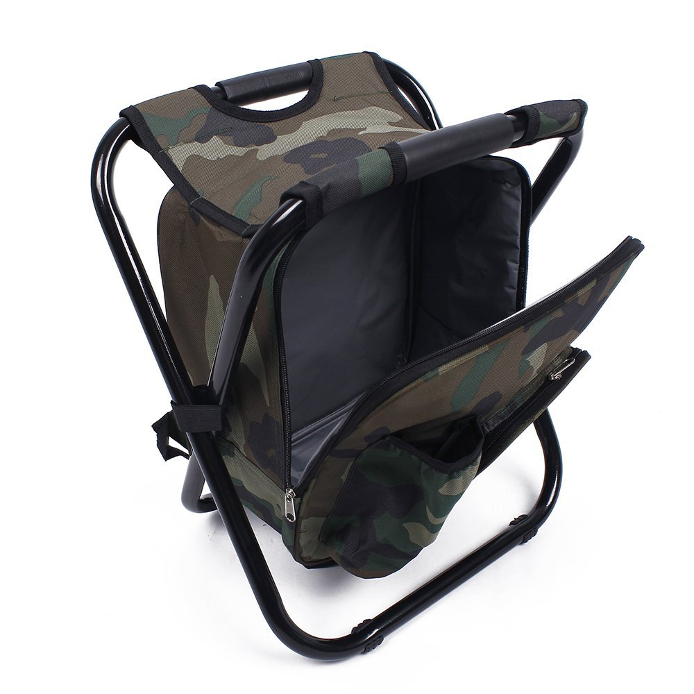 Folding stool, camouflage ice pack stool, insulated bag fishing stool, outdoor refrigerated fishing stool and chair detail image 11