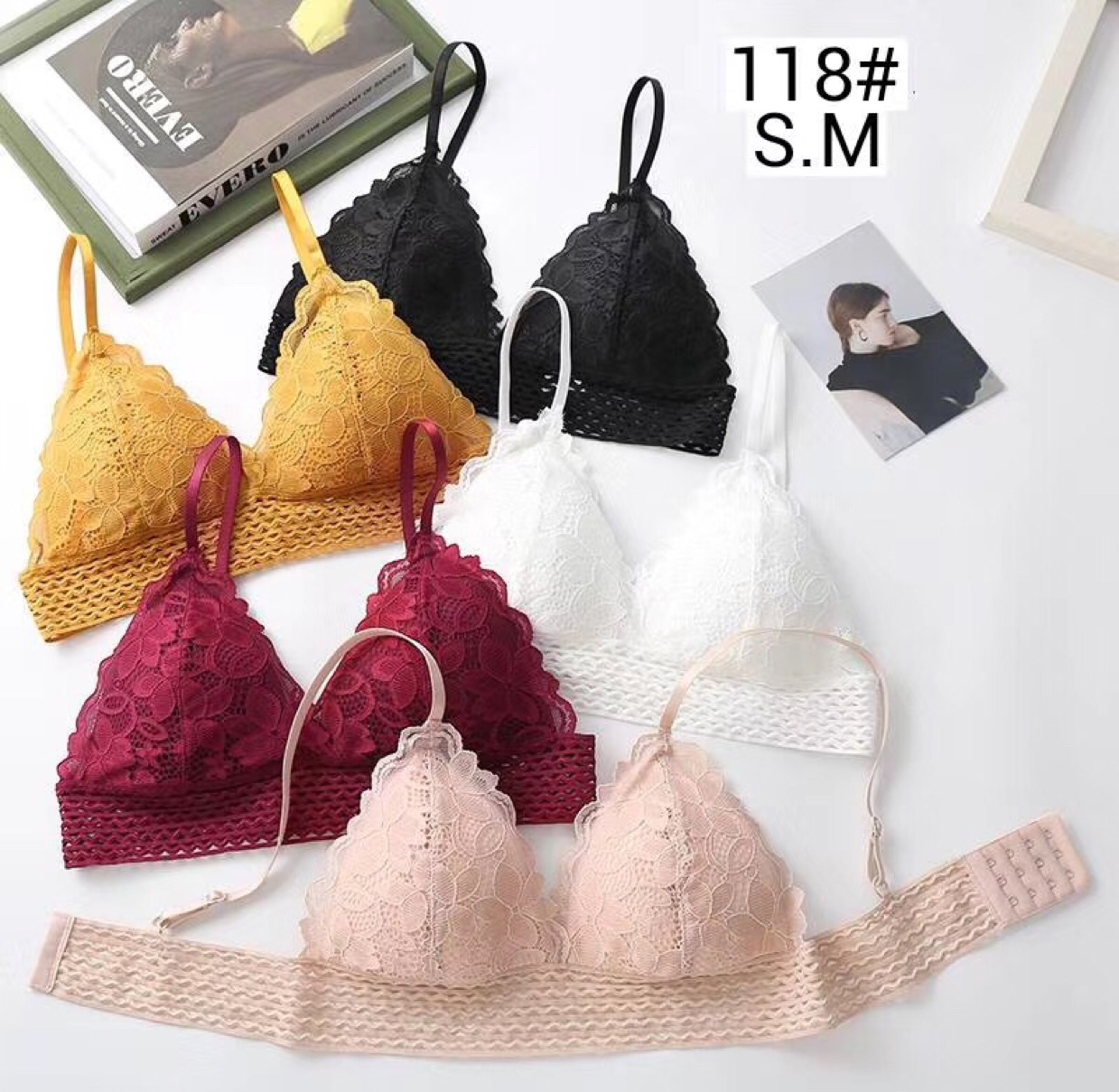 Summer Korean-style sexy lace triangular cup women's sports corset lingerie