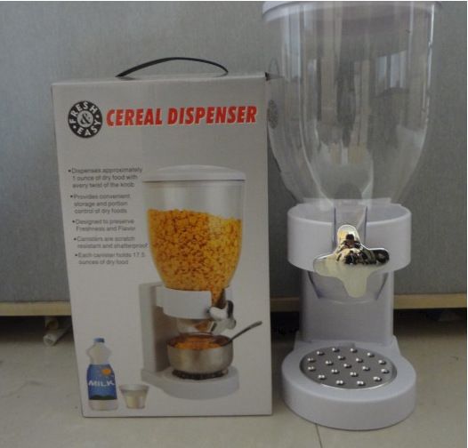 谷物分离器单头直立塑料麦片器麦片机桶食物罐Cerealdispenser