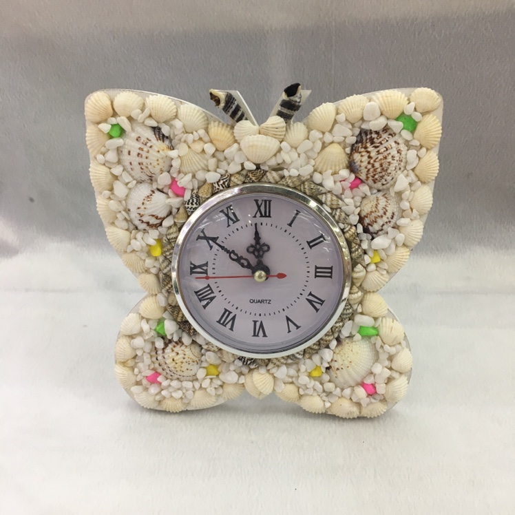 Natural shell clock butterfly pendant thumbnail