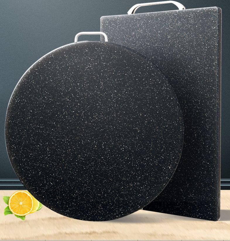 Imitation marble cutting board PP vegetable pier cutting board with a handle round square cutting board