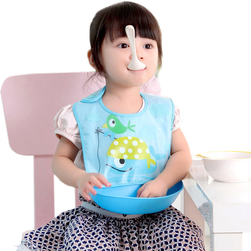 宝宝吃饭围兜婴儿童防水围嘴可拆卸围兜食饭兜喂饭婴儿小孩免洗兜详情图6