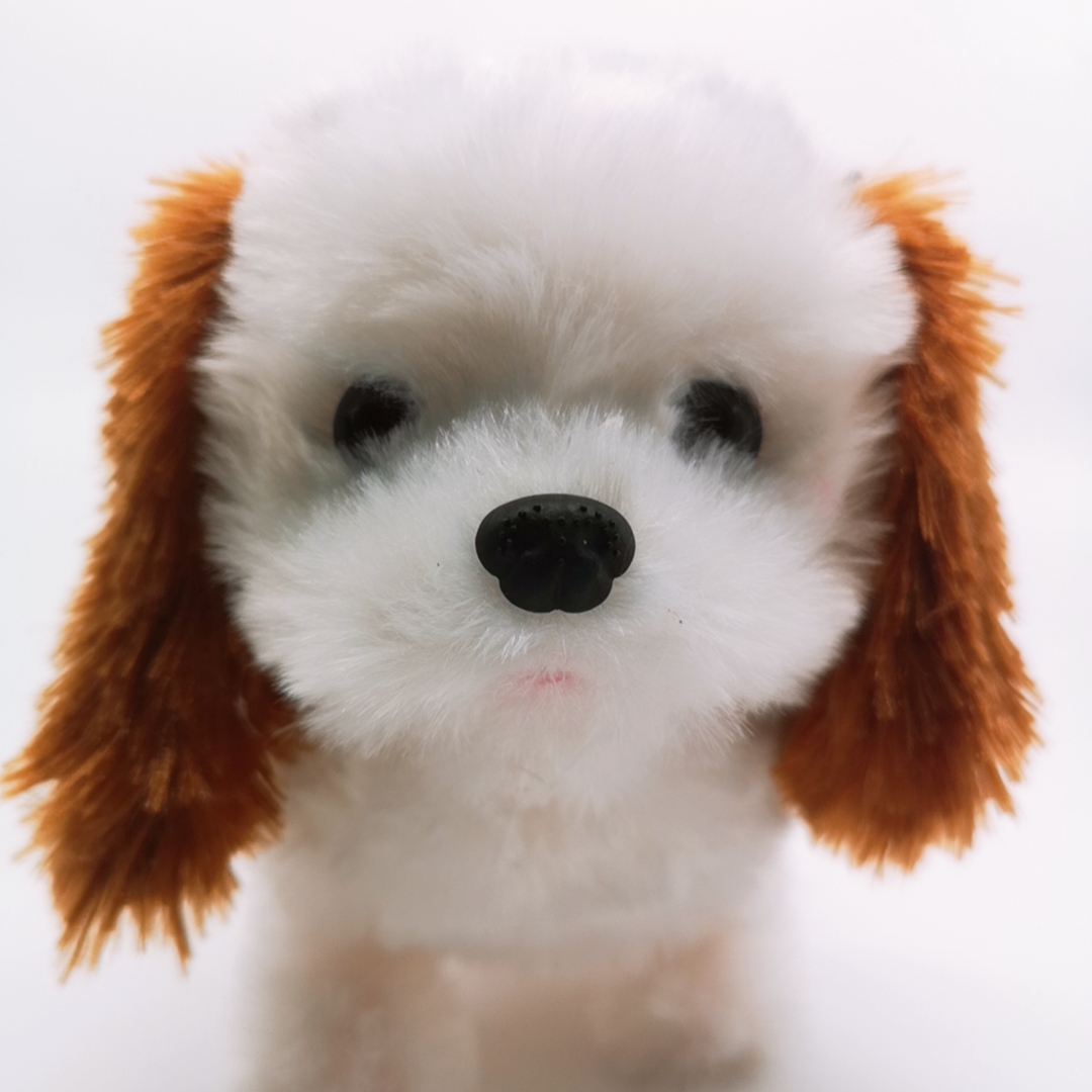The electric plush toy imitating a Bichon Frise puppy can bark and walk detail image 1