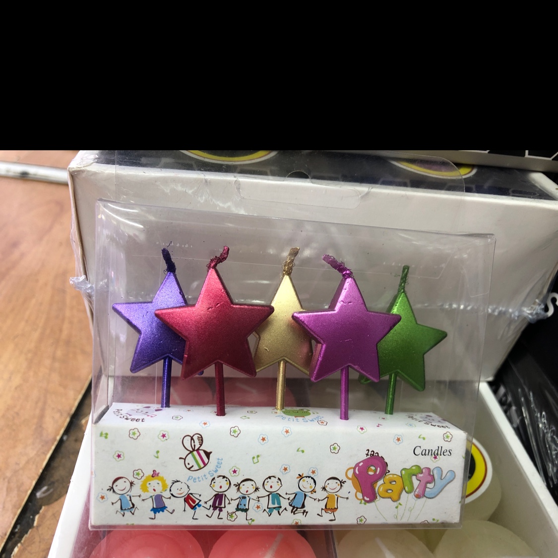 PVC box colorful pentagram candles thumbnail