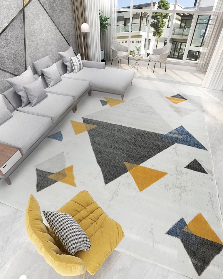 Modern and simple Nordic and Central European style ins home living room carpet, coffee table mat, washable bedroom bedside sofa customization Application Scenario