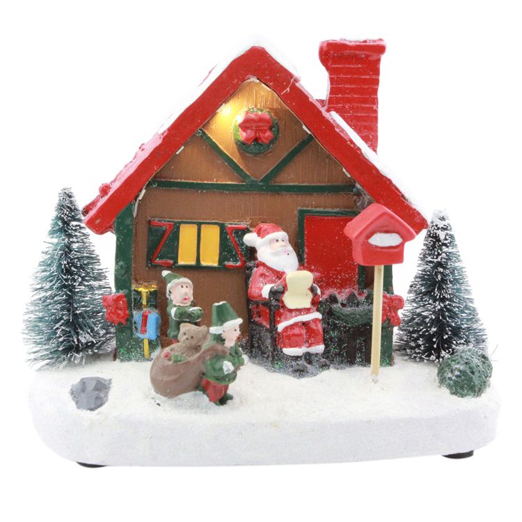 Resinous crafts with music LED lights retro rural houses thumbnail