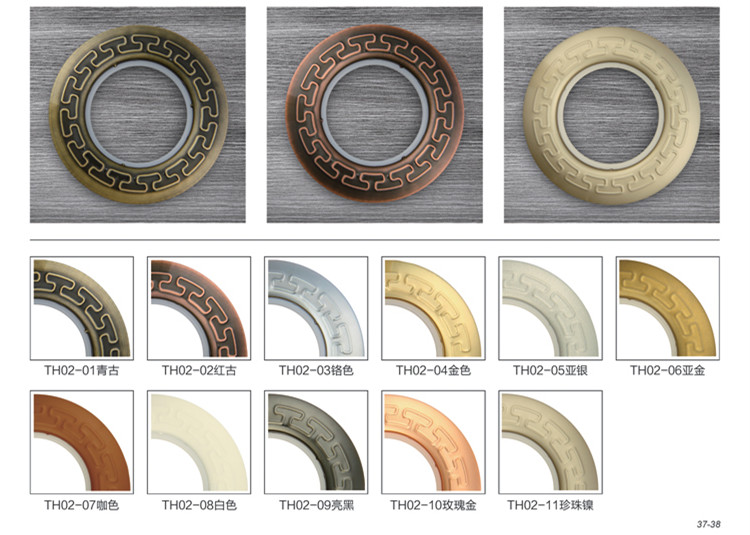 新款窗饰艺术圈 窗帘配件铁圈回字窗帘扣长城圈厂家直销详情图4