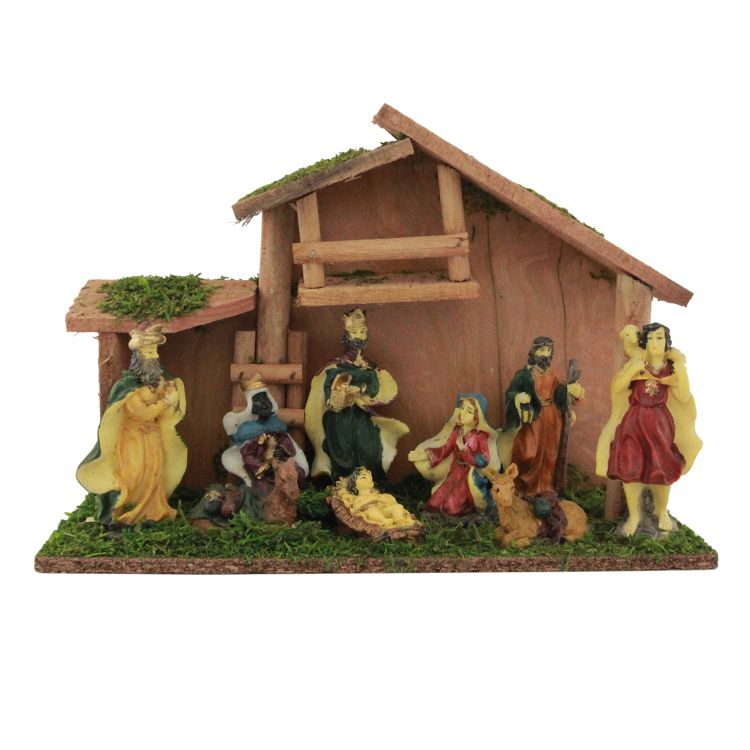 Log cabin manger group stable set thumbnail