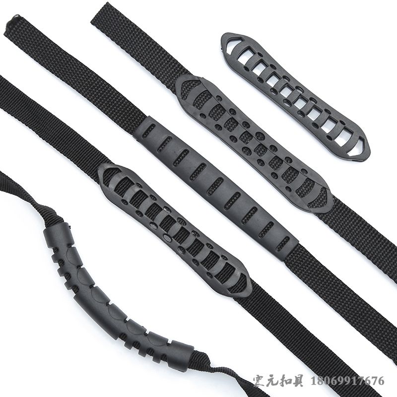 Direct sales from the manufacturer of backpack webbing handles, plastic handles, PVC webbing handles, webbing hollow handles, and bag injection handles undefined