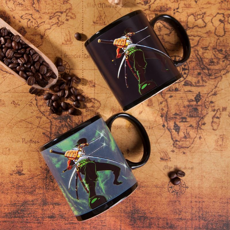 One Piece King creative thermochromic cup animation cartoon ceramic cup spot wholesale custom coffee cup manufacturers direct sales Specification drawing