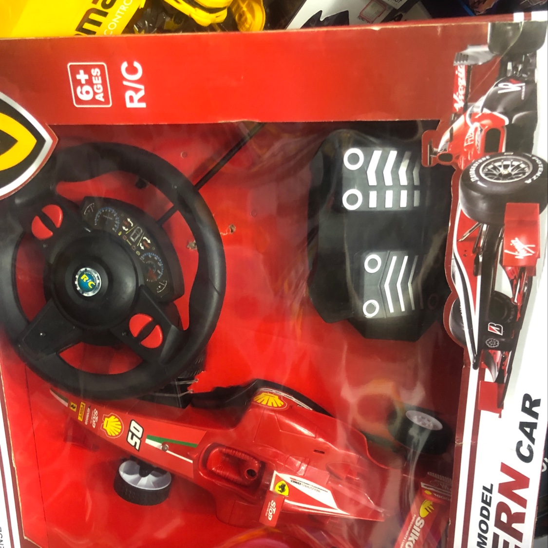 Toy remote control red car