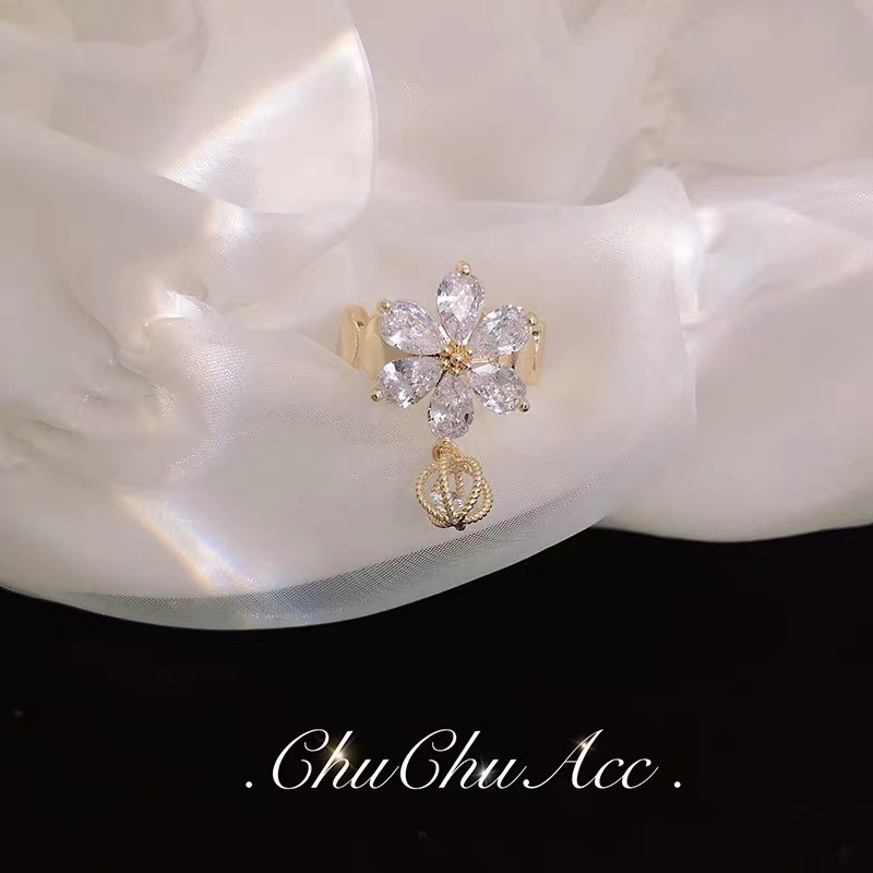 网红爆款气质型 时尚流行 款式新颖 铜微镶爆款戒指图