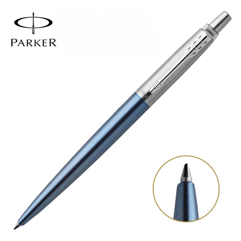 Parker Jot Waterloo Blue Gel Pen, official genuine Parker fountain pen, high-end gift for business and adults