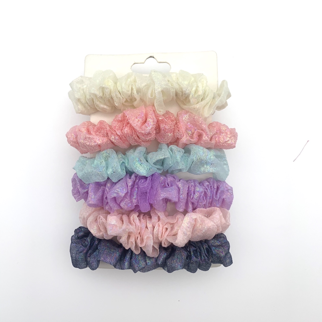 Simple plaid candy color hair band hair band headdress female imitation silk hair band fairy hair rope thumbnail