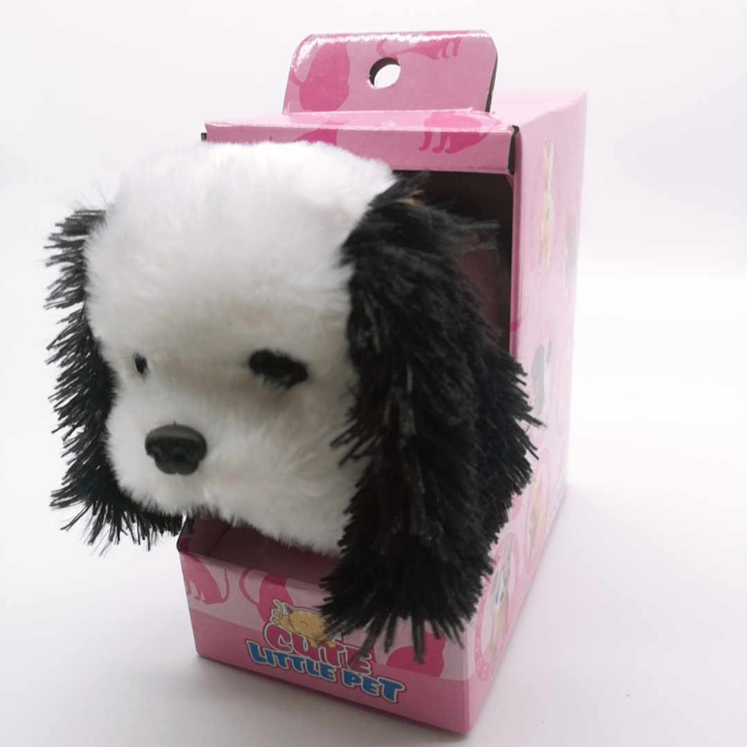 The electric plush toy imitating a Bichon Frise puppy can bark and walk detail image 5