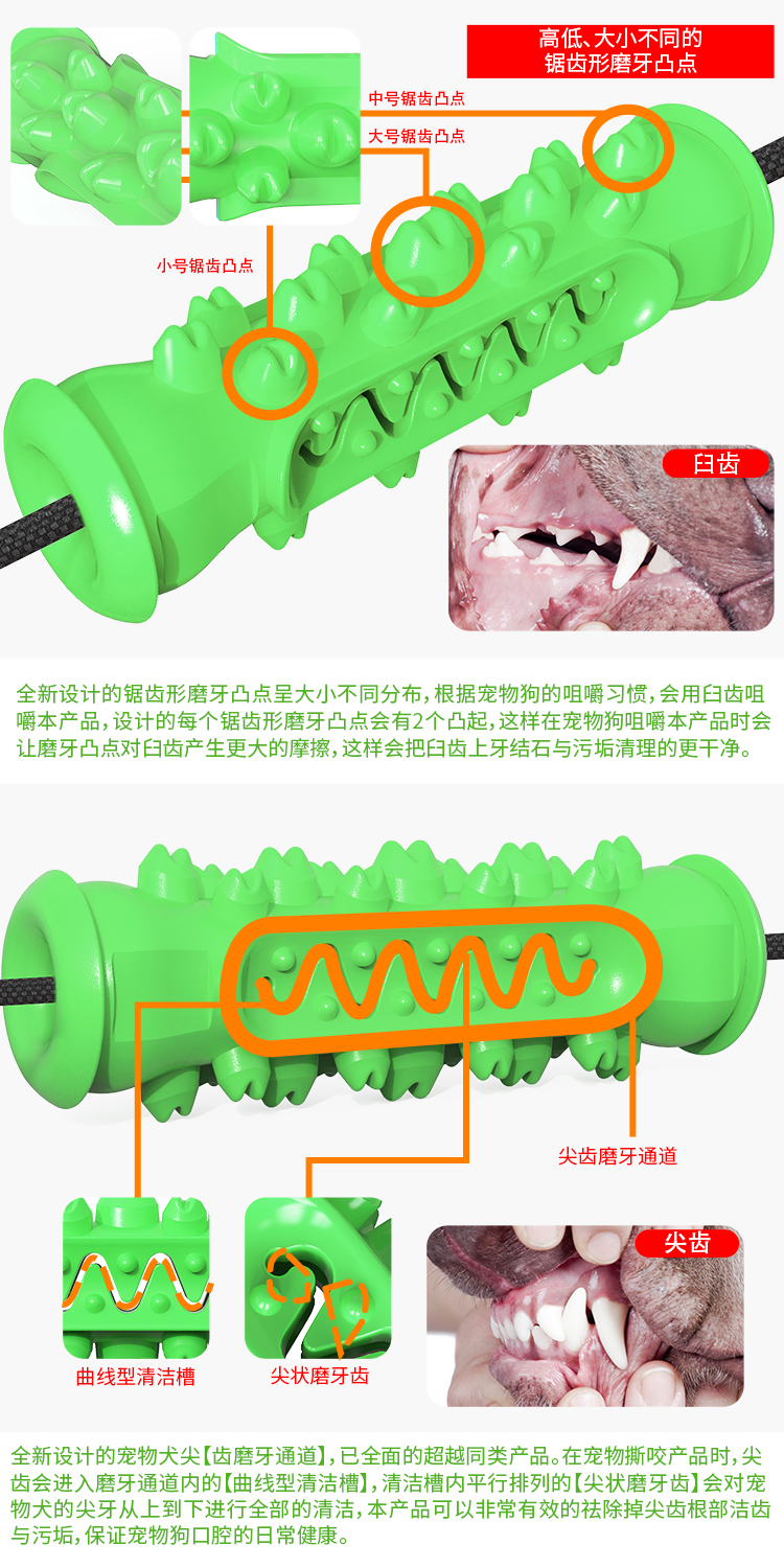 Pet products New Amazon dog toy teething stick bite resistant bone toothbrush dog toy with rope undefined