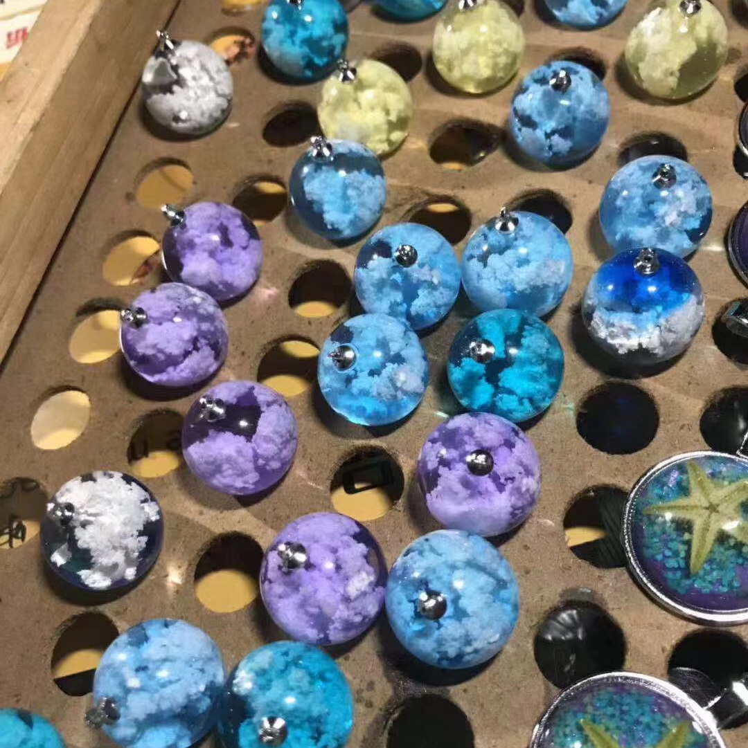 跨境 热卖款 蓝天白云 月亮 小鸟 夜光项链 配件产品图