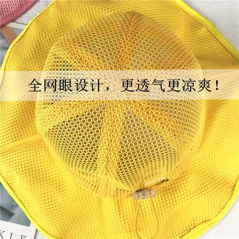 儿童帽子夏宝宝渔夫帽网眼透气婴儿太阳帽薄款男童女童防晒遮阳帽详情图6