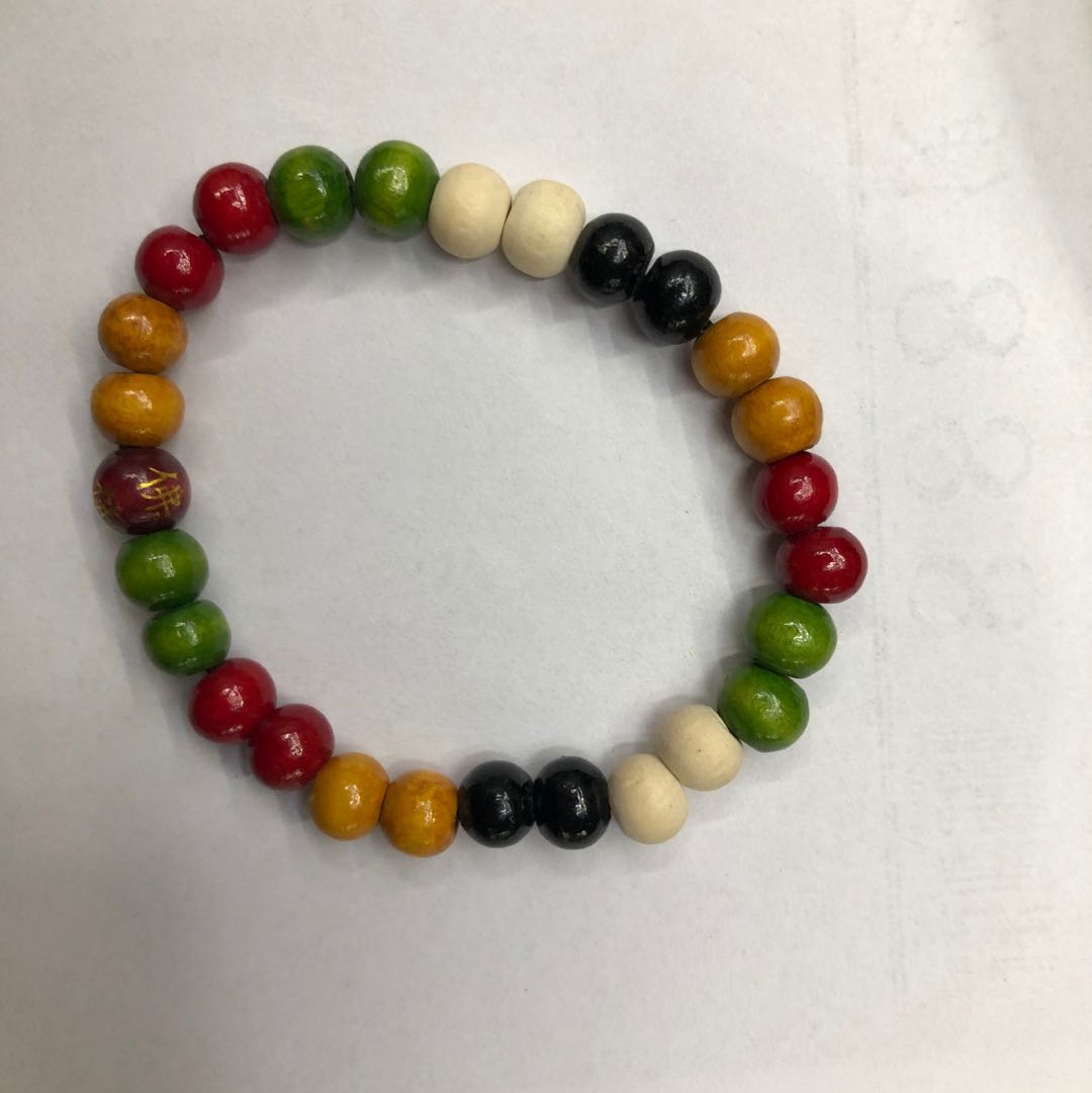 Wooden bead bracelet 2 thumbnail