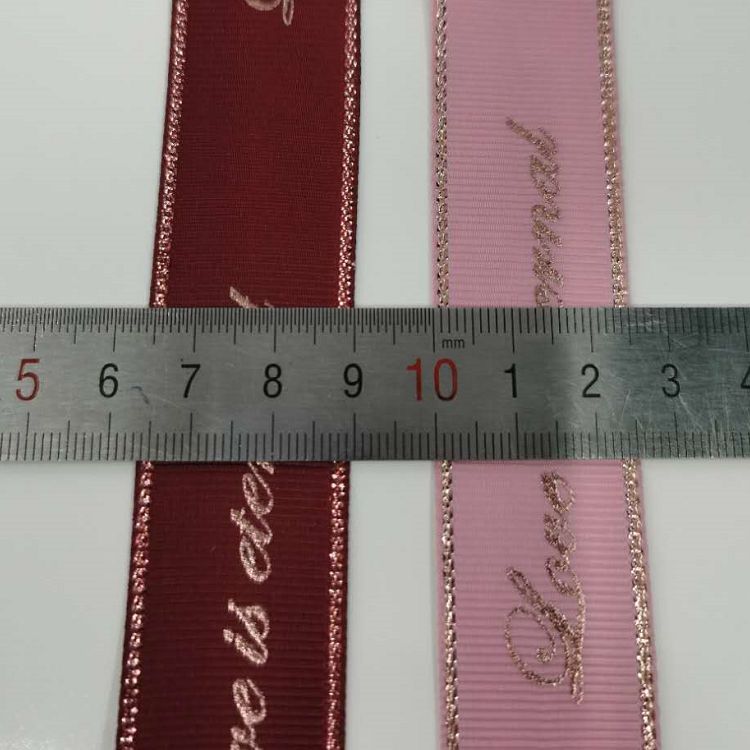 Polyester Ribbed Double Gold Belt Printing Hot Stamping Letter Belt Manufacturers Direct Spot Accessories Custom Accessories Clothing Accessories Accessories undefined
