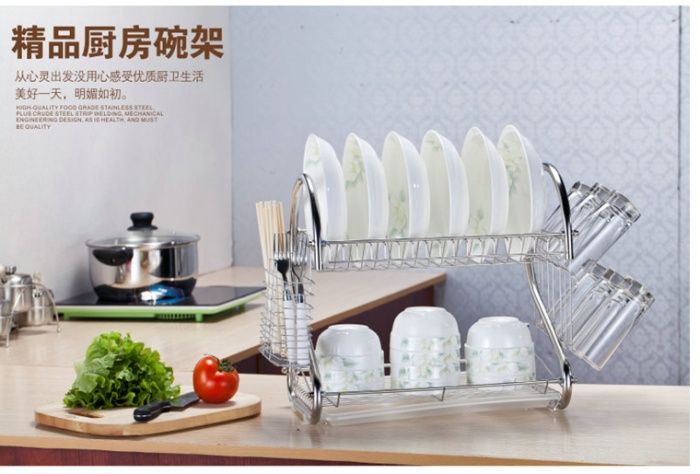 厂家直销不绣钢碗架 S型碗架