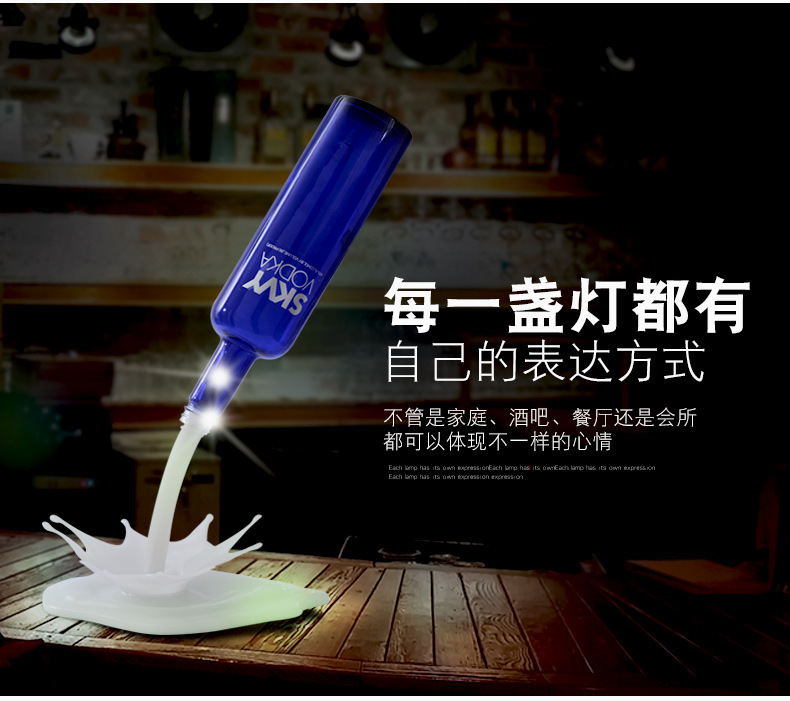 新奇特创意产品3D倒酒LED七彩床头氛围灯橱柜摆件装饰礼品USB台灯详情图2