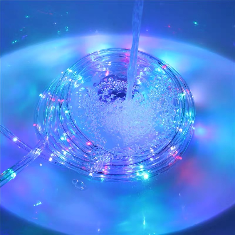 Outdoor waterproof decorative neon lighting project for 100-meter round two-wire LED rainbow tube flexible light strips detail image 2